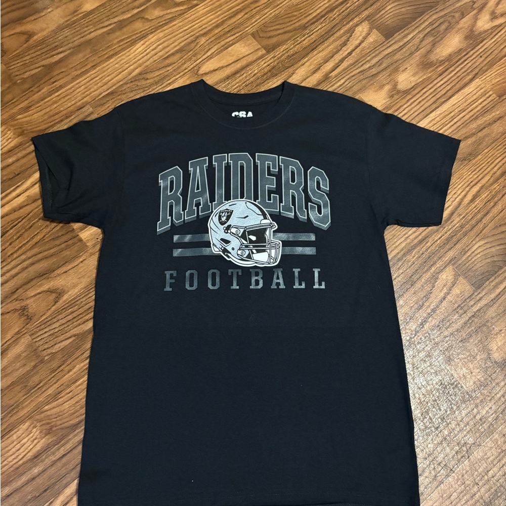 NFL Men’s Short Sleeve Black & Silver Las Vegas Raiders Tee Medium.